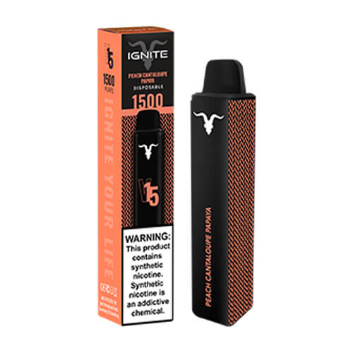 Ignite V15 - Disposable Vape Device - Peach Cantaloupe Papaya - Single / 50mg