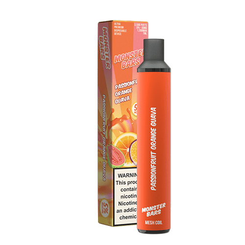 Monster Bars 3500 - Disposable Vape Device - Passionfruit Orange Guava - Single / 50mg
