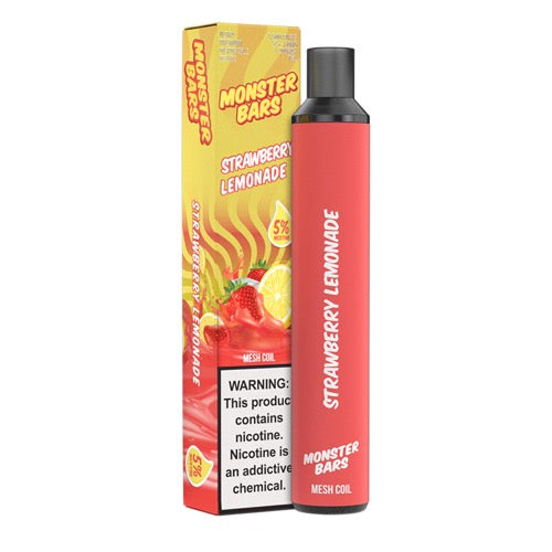 Monster Bars 3500 - Disposable Vape Device - Strawberry Lemonade - Single / 50mg