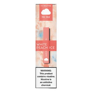 Nic Bar - Disposable Vape Device - White Peach Ice - Single / 50mg