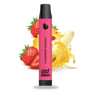 Pod Twist 1600 - Disposable Vape Device - Strawberry Banana - Single / 55mg