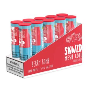 SKWZD - Non-Tobacco Nicotine Disposable Vape Device - Berry Bomb - 10 Pack / 50mg