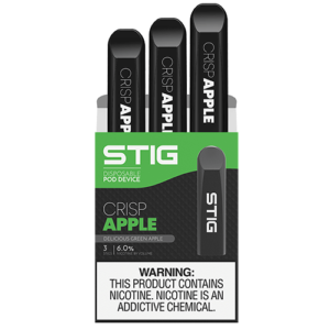 STIG - Ultra Portable and Disposable Vape Device - Apple Crisp (3 Pack) - 1.2ml / 60mg