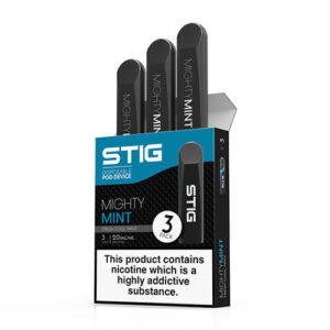 STIG - Ultra Portable and Disposable Vape Device - Mighty Mint (3 Pack) - 1.2ml / 60mg