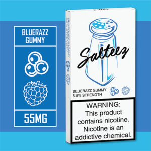 Salteez Pods - Blue Razz Gummy (4 Pack) - 4 Pack / 55mg