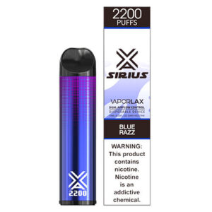 Sirius by VaporLAX - Disposable Vape Device - Blue Razz - Single / 50mg