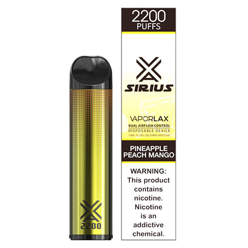 Sirius by VaporLAX - Disposable Vape Device - Pineapple Peach Mango - Single / 50mg