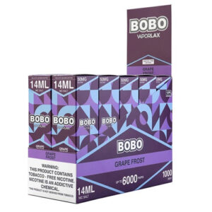 VaporLax BOBO - Disposable Vape Device - Grape Frost - 10 Pack (140ml) / 50mg