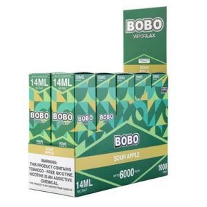 VaporLax BOBO - Disposable Vape Device - Sour Apple - 10 Pack (140ml) / 50mg