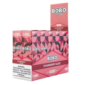 VaporLax BOBO - Disposable Vape Device - Strawberry Glaze - 10 Pack (140ml) / 50mg