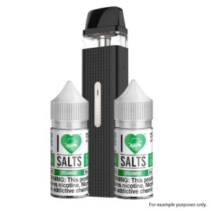 Vaporesso XROS Mini Pod + 2 I Love Salts Spearmint Gum Bundle - Black / 25mg