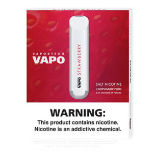 Vaportech Vapo - Disposable Vape Device - Strawberry (3 Pack) - 3 Pack