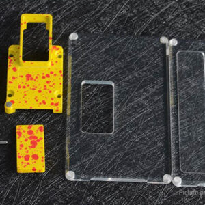 Aluminum 4-in-1 Inner Set + Acrylic Front & Back Plate for DNA 60W / 70W BB Mod (Yellow)
