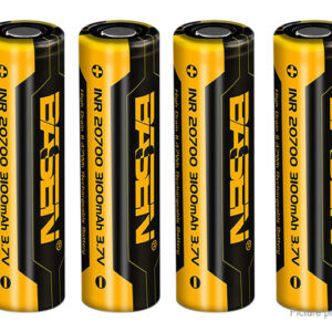 Basen INR 20700 3.7V 3100mAh Rechargeable Li-ion Battery (4-Pack)