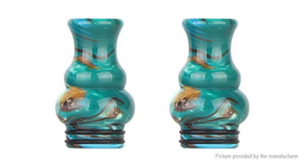 Gourd Shaped Resin 810 Drip Tip (Green 2-Pack)