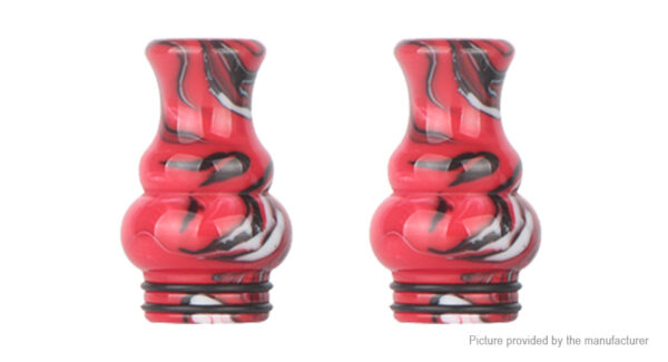 Gourd Shaped Resin 810 Drip Tip (Red 2-Pack)