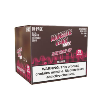 Monster MAX Bars - Disposable Vape Device - Black Cherry Jam - Single ...