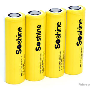 Soshine IMR 21700 3.7V 4000mAh Rechargeable Li-ion Battery (4-Pack)