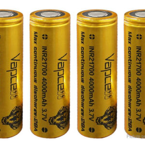 Vapcell INR 21700 3.6V 4000mAh Rechargeable Li-ion Battery (4-Pack)