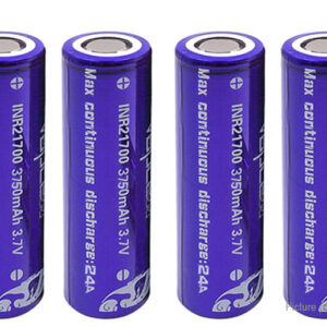 Vapcell INR 21700 3.7V 3750mAh Rechargeable Li-ion Battery (4-Pack)