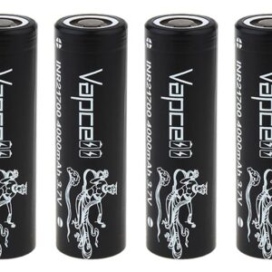 Vapcell INR 21700 3.7V 4000mAh Rechargeable Li-ion Battery (4-Pack)