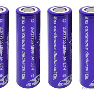 Vapcell INR 21700 3.7V 4800mAh Rechargeable Li-ion Battery (4-Pack)