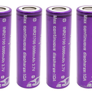 Vapcell INR 21700 3.7V 5000mAh Rechargeable Li-ion Battery (4-Pack)