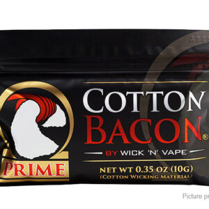 Wick 'N' Vape Cotton Bacon Prime Cotton Wick for E-Cigarette (30-Pack)
