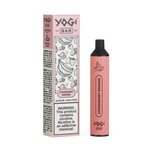 Yogi Bar 4500 - Disposable Vape Device - Strawberry Banana - Single ...