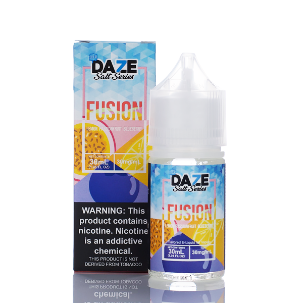 7 Daze Fusion TFN Salt - Lemon Passionfruit Blueberry ICED - 30ml ...
