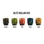 BLITZ - Goldflakes Sequins 810 Drip Tips - Black