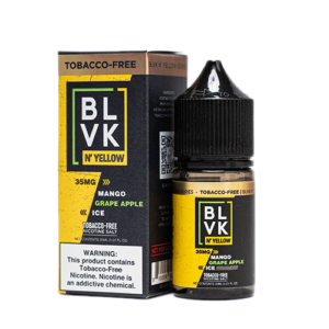 BLVK N Yellow by BLVK Premium E-Liquid Tobacco-Free SALTS - Mango Grape Apple Ice - 30ml / 35mg