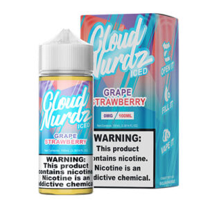 Cloud Nurdz eJuice - Grape Strawberry Iced - 100ml / 0mg