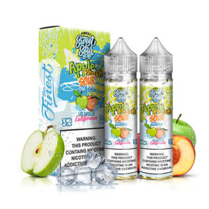 Finest Sweet & Sour Eliquids On Ice - Apple Peach Sour On Ice - 2x60ml / 0mg