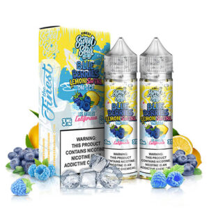 Finest Sweet & Sour Eliquids On Ice - BlueBerry Lemon Swirl On Ice - 2x60ml / 3mg