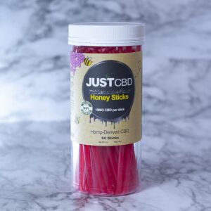 Just CBD Honey Sticks - 10mg Pink Lemonade 100 Count