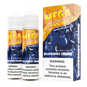 MEGA E-Liquids Sub Ohm Salts - Blueberry Crumb - 2x60ml / 3mg