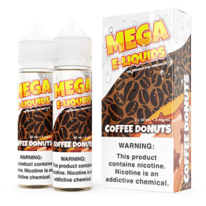 MEGA E-Liquids Sub Ohm Salts - Coffee Donuts - 2x60ml / 0mg