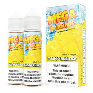 MEGA E-Liquids Sub Ohm Salts - Mango Rush Ice - 2x60ml / 0mg