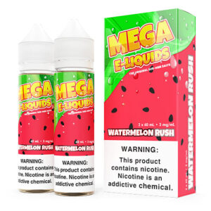 MEGA E-Liquids Sub Ohm Salts - Watermelon Rush - 2x60ml / 0mg