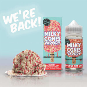 Milky Cones Vapory - Strawberry Short Cake Ice Cream - 100ml - 100ml / 0mg