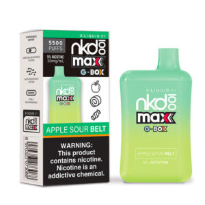 Naked 100 Max G-Box - Disposable Vape Device - Apple Sour Belt - Single, 14ml