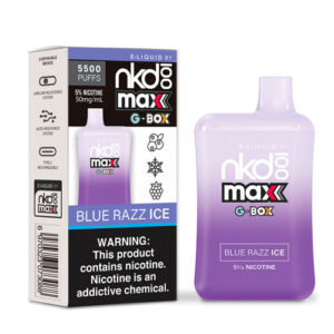 Naked 100 Max G-Box - Disposable Vape Device - Blue Razz Ice - Single, 14ml