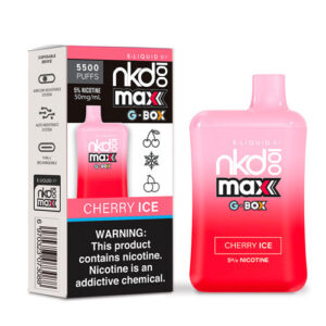 Naked 100 Max G-Box - Disposable Vape Device - Cherry Ice - Single, 14ml