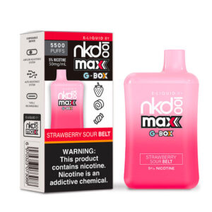 Naked 100 Max G-Box - Disposable Vape Device - Strawberry Sour Belt - Single, 14ml