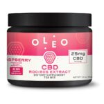 OLEO™ Raspberry Rooibos Tea Mix with OleoCBD™ 10 Serving Jar