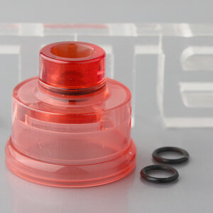 PMMA 510 Drip Tip + Top Cap + Decorative Ring Kit for Haku Venna RDA Atomizer (Red)