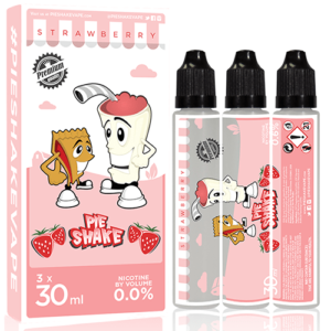 Pie Shake Vape - Strawberry Pie Shake - 30ml - 3x30ml / 0mg