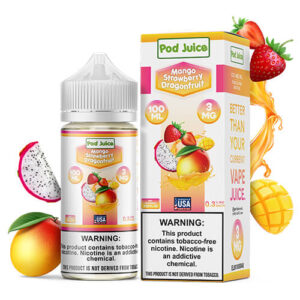 Pod Juice Tobacco-Free - Mango Strawberry Dragonfruit - 100ml / 0mg