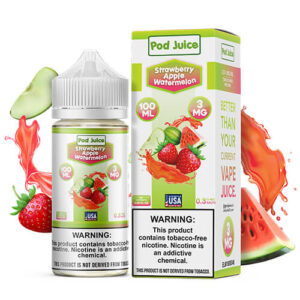 Pod Juice Tobacco-Free - Strawberry Apple Watermelon - 100ml / 0mg